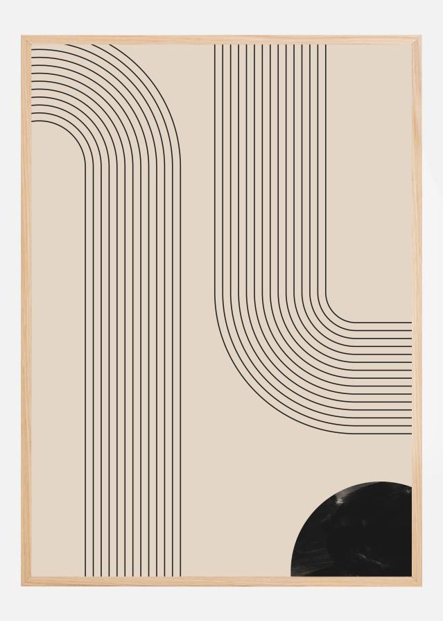 Black Minimal Line Art Plakāts