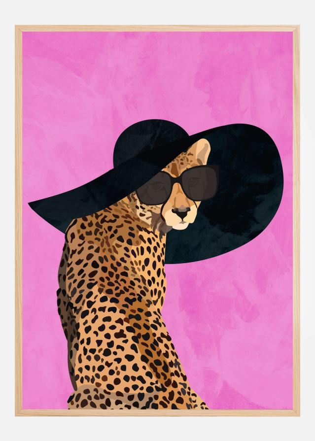 Cheetah Hat Pink Plakāts