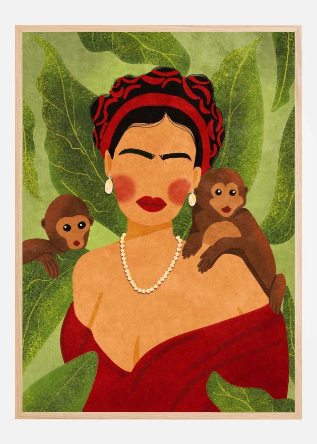 Frida and Monkeys Plakāts