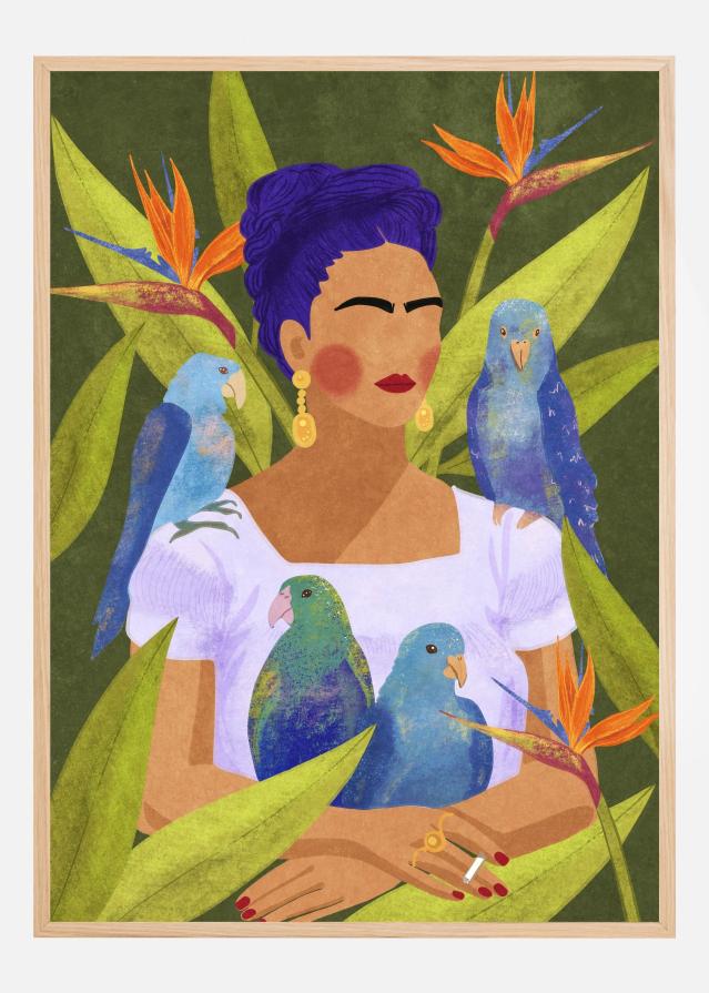 Frida and birds Plakāts