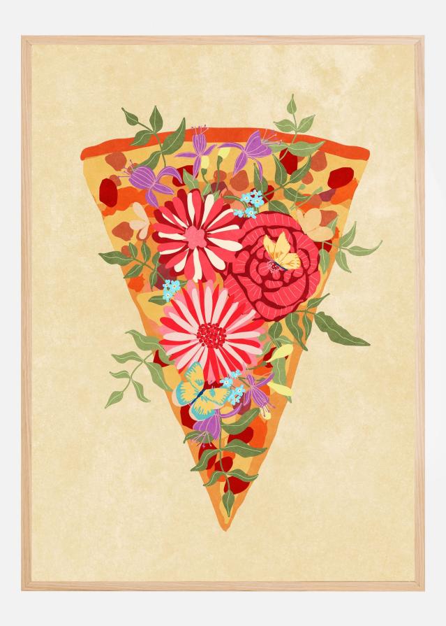Slice of flower pizza Plakāts