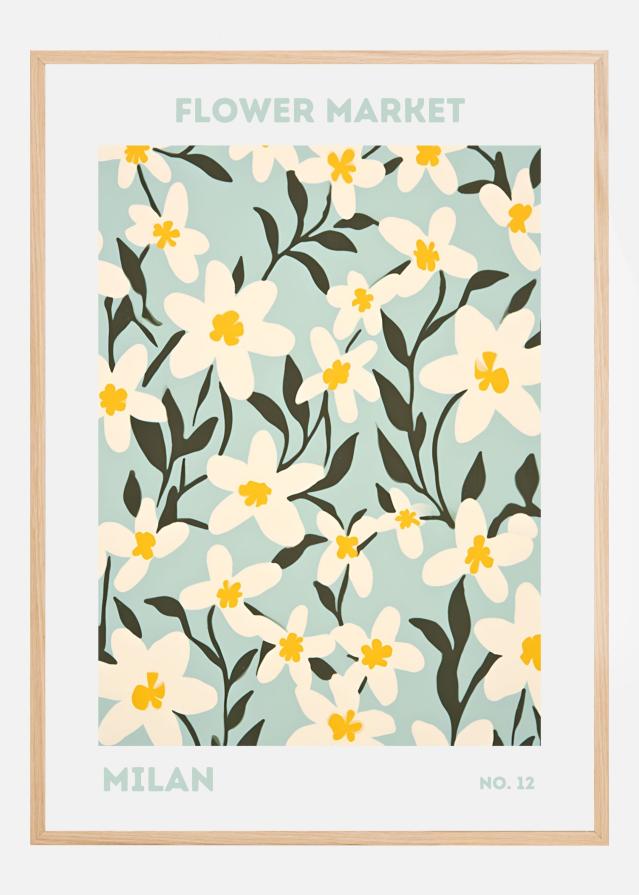 Flower Market Milan Plakāts