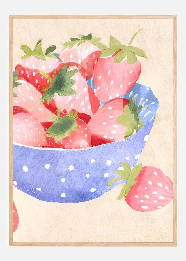 Erdbeeren in Schale Plakāts