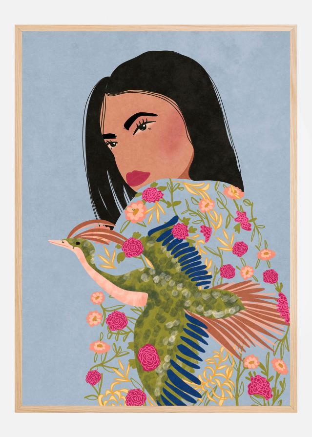 Girl with Crane Plakāts