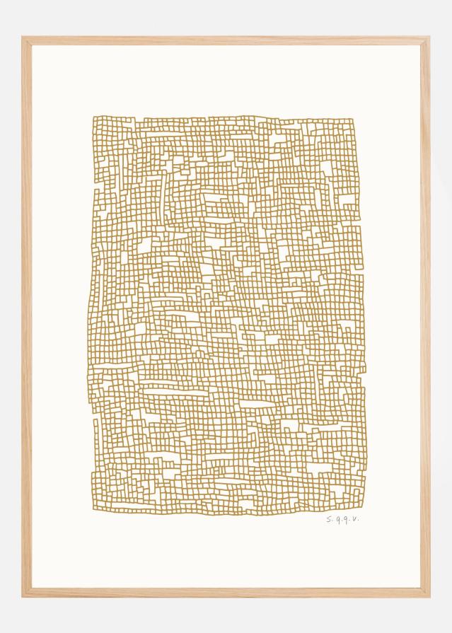 Grid Dark Oker Plakāts