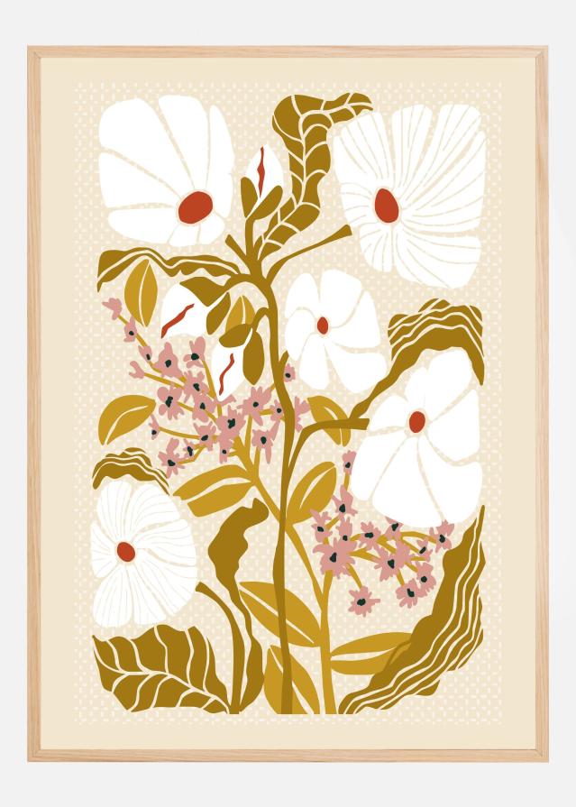 Klimt Flowers Earthy Colors Plakāts