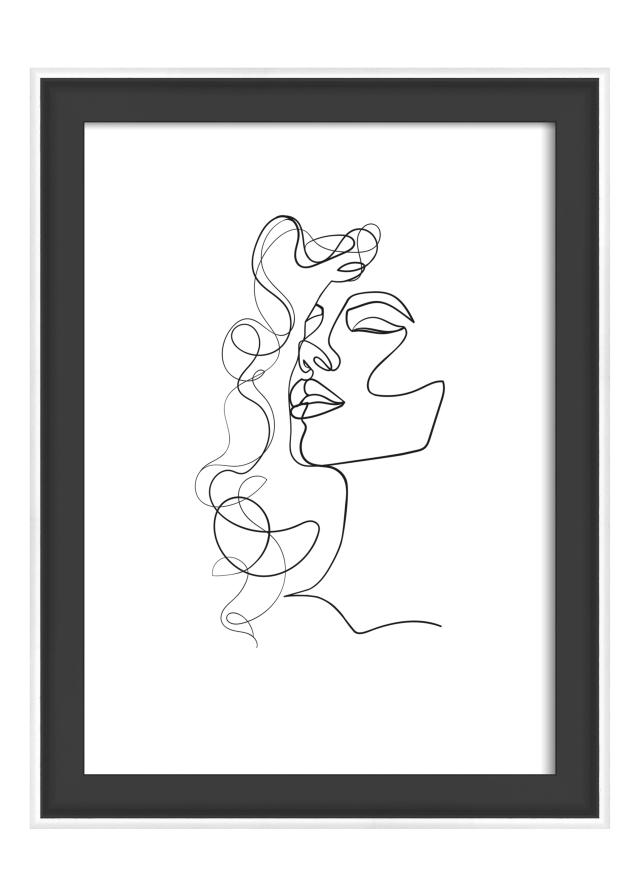 Rāmis Silhouette Melns 13x18 cm