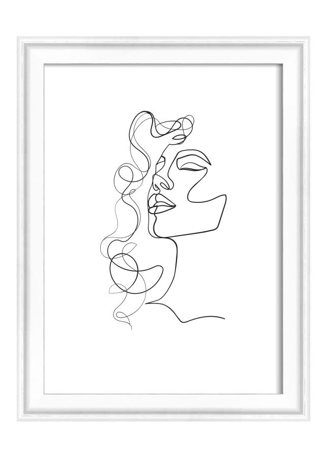 Rāmis Silhouette Balts 13x18 cm