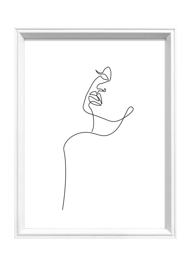 Rāmis Silhouette Balts 18x24 cm