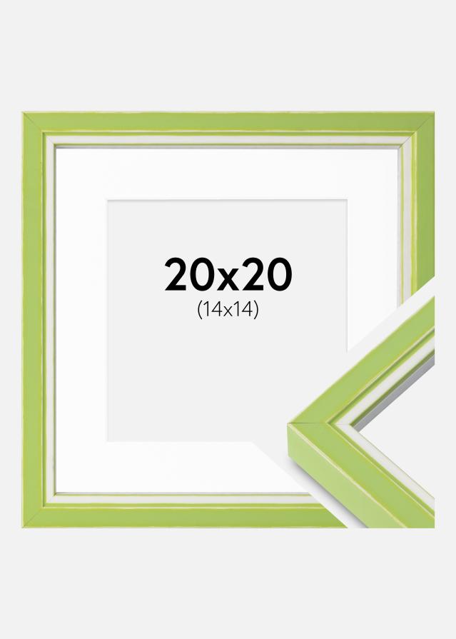 Rāmis Diana Gaiši zaļš 20x20 cm - Paspartu Balts 15x15 cm