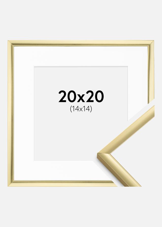 Rāmis New Lifestyle Zelts 20x20 cm - Paspartu Balts 15x15 cm