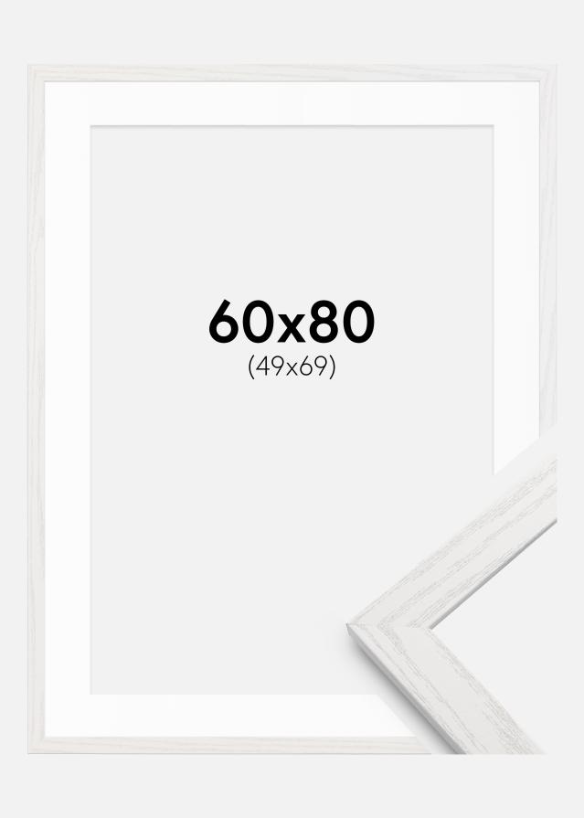 Rāmis Stilren Baltais ozols 60x80 cm - Paspartu Balts 50x70 cm