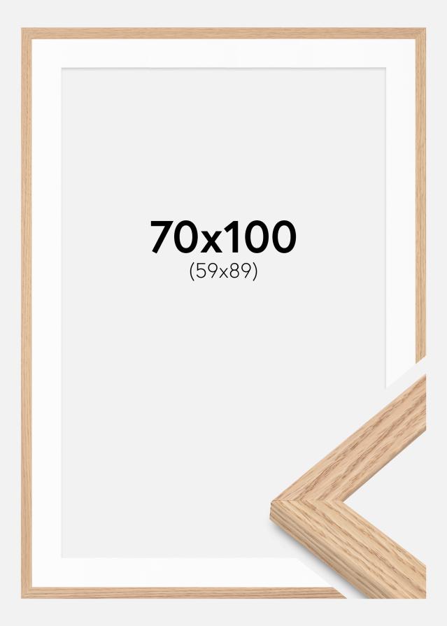 Rāmis Tidlös Masīvs Ozols 70x100 cm - Passepartout Balts 60x90 cm