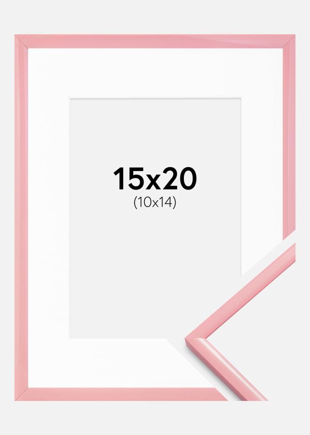 Rāmis New Lifestyle Rozā 15x20 cm - Paspartu Balts 11x15 cm