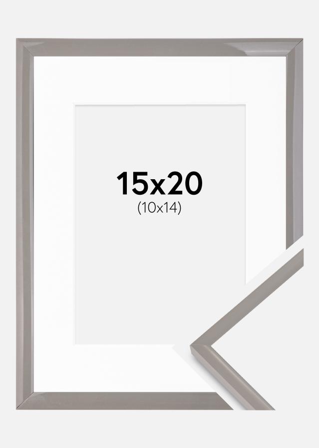Rāmis New Lifestyle Zemes pelēks 15x20 cm - Paspartu Balts 11x15 cm