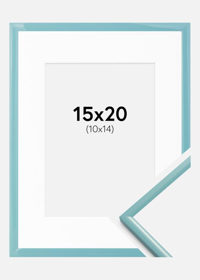 Rāmis New Lifestyle Tirkīzs 15x20 cm - Paspartu Balts 11x15 cm