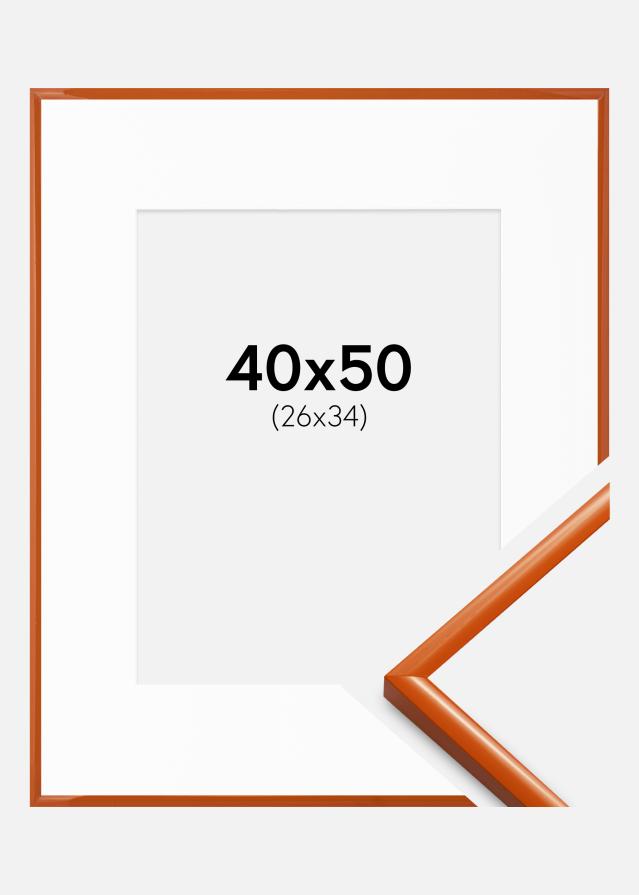 Rāmis New Lifestyle Oranžs 40x50 cm - Paspartu Balts 27x35 cm