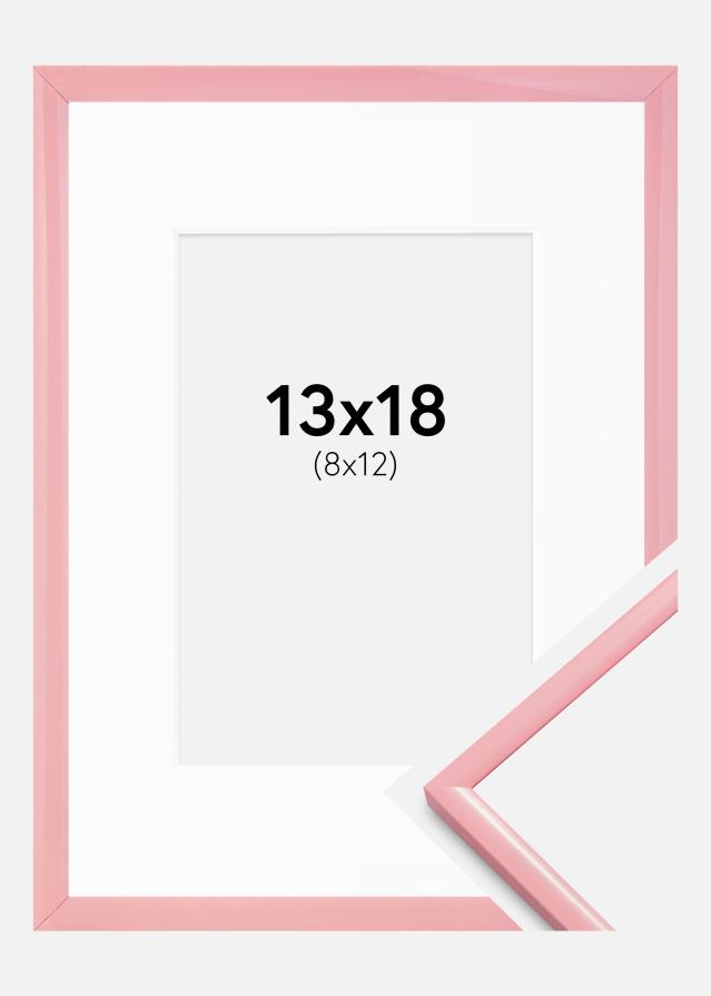 Rāmis New Lifestyle Rozā 13x18 cm - Paspartu Balts 9x13 cm