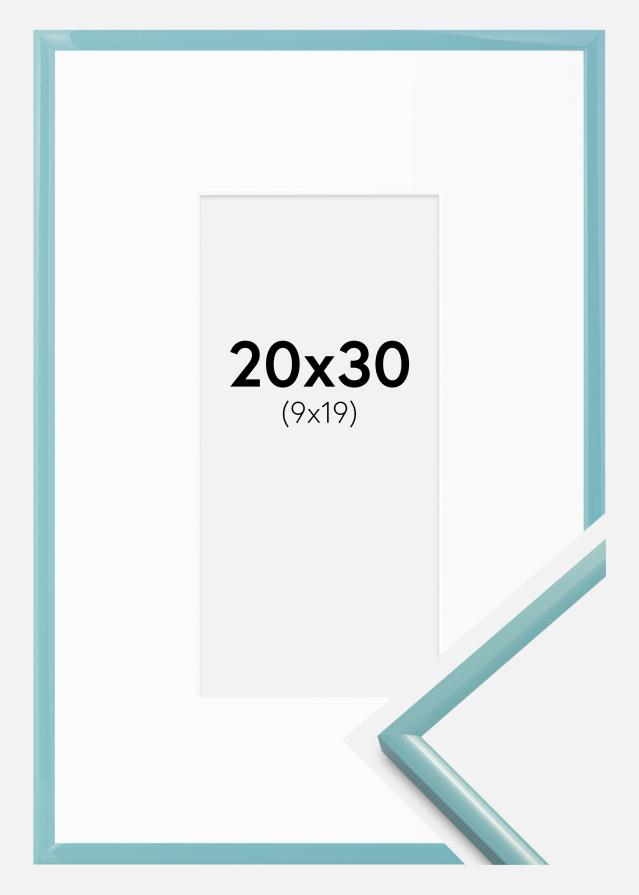 Rāmis New Lifestyle Tirkīzs 20x30 cm - Paspartu Balts 10x20 cm