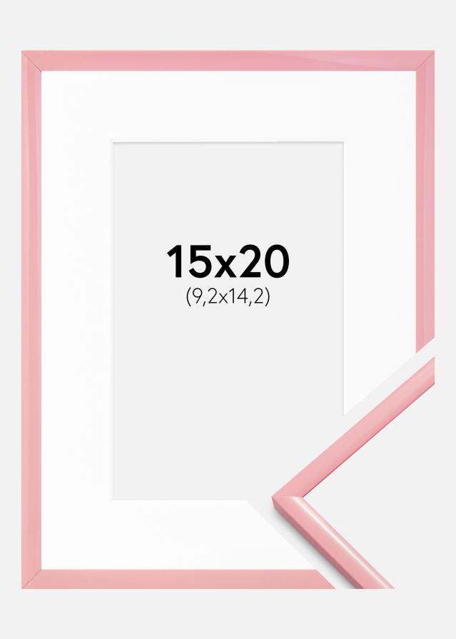 Rāmis New Lifestyle Rozā 15x20 cm - Paspartu Balts 4x6 Inches