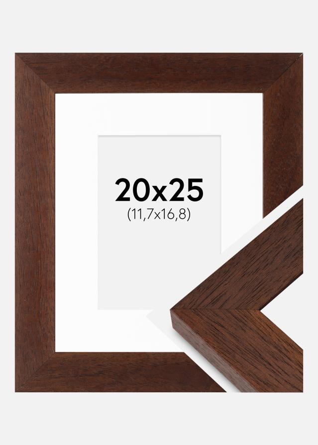 Rāmis Juno Teak 20x25 cm - Paspartu Balts 5x7 Inches