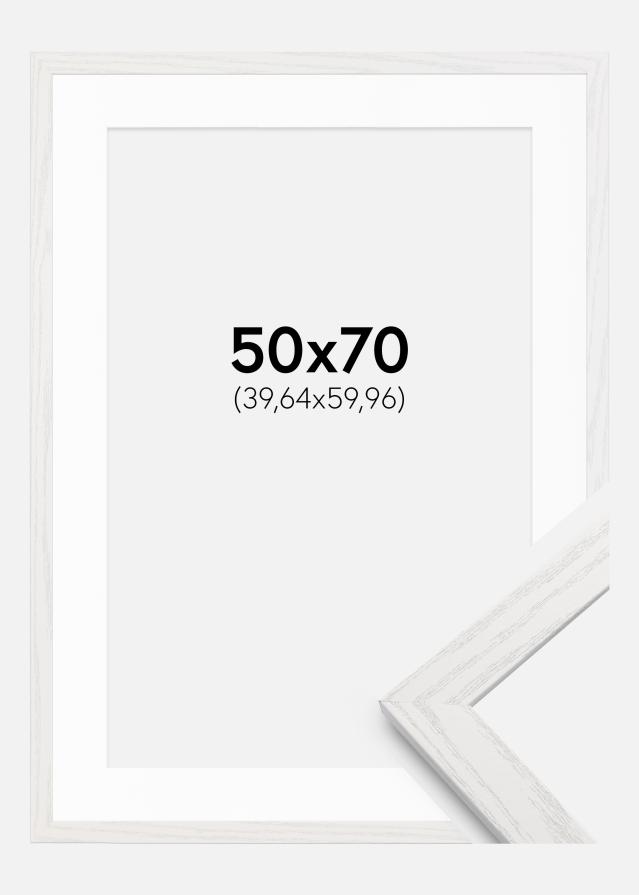 Rāmis Stilren Baltais ozols 50x70 cm - Paspartu Balts 16x24 Inches