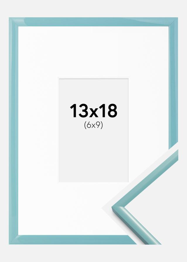 Rāmis New Lifestyle Tirkīzs 13x18 cm - Paspartu Balts 7x10 cm