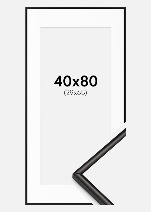 Rāmis Scandi matēts Melns 40x80 cm - Paspartu Balts 30x66 cm