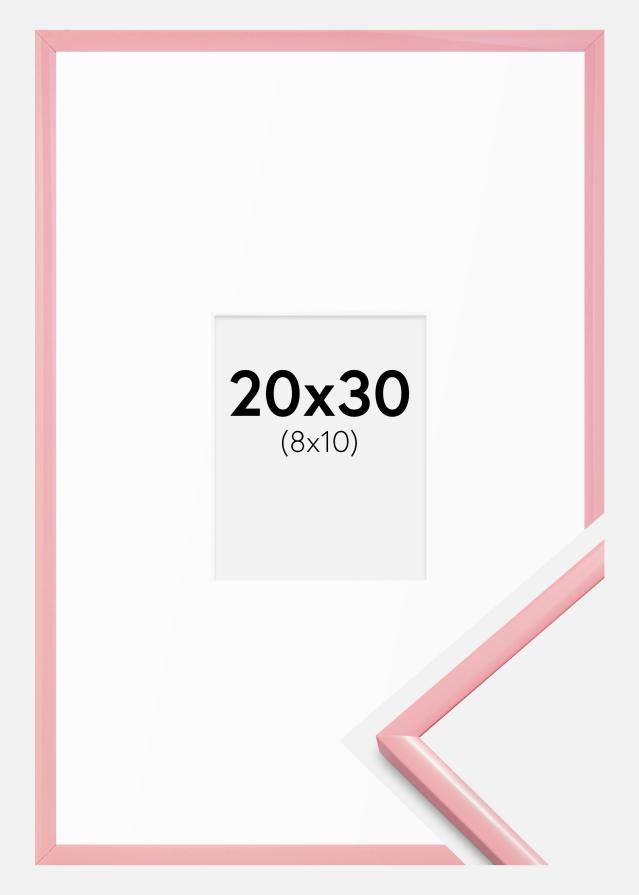 Rāmis New Lifestyle Rozā 20x30 cm - Paspartu Balts 9x11 cm