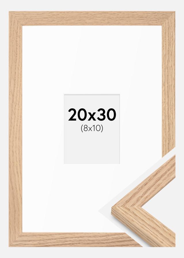 Rāmis Tidlös Masīvs Ozols 20x30 cm - Passepartout Balts 9x11 cm