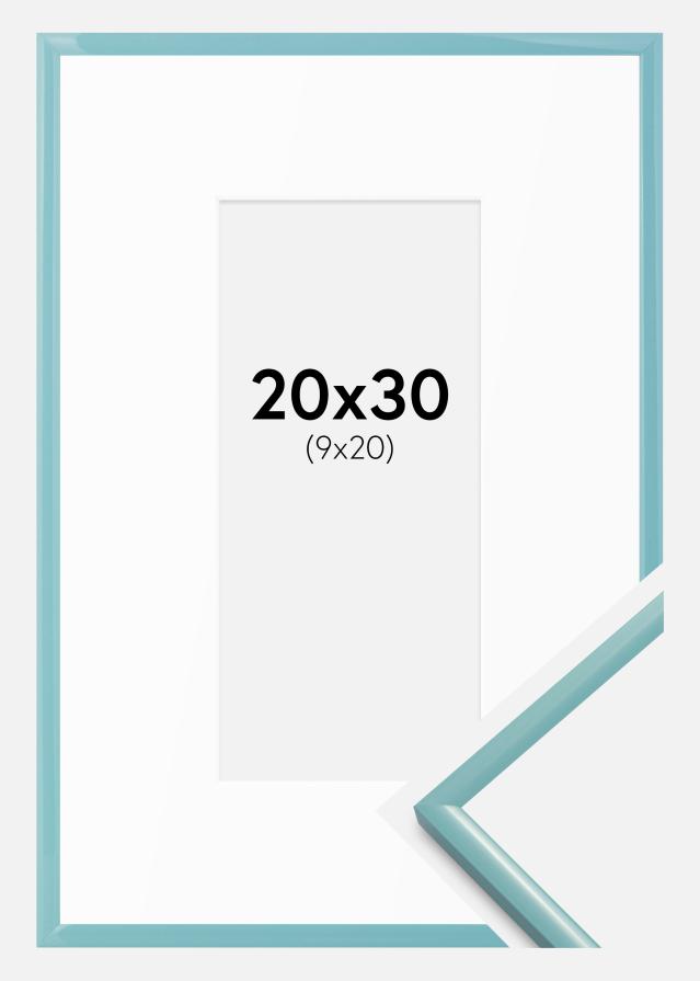 Rāmis New Lifestyle Tirkīzs 20x30 cm - Paspartu Balts 10x21 cm