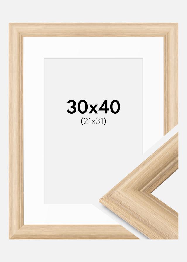 Rāmis Västkusten ozols 30x40 cm - Paspartu Balts 22x32 cm