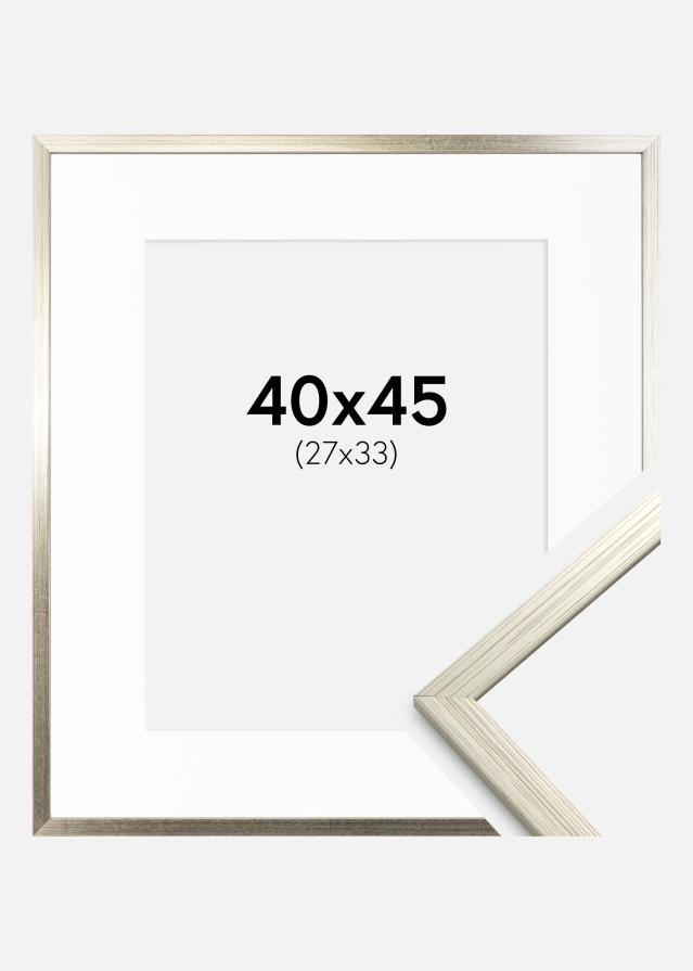 Rāmis Edsbyn Sudrabs 40x45 cm - Paspartu Balts 28x34 cm