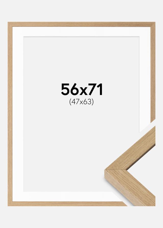 Rāmis Hermes dabīgais ozols 56x71 cm - Paspartu Balts 48x64 cm