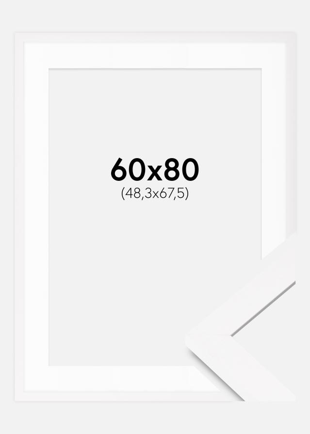 Rāmis BGA Classic Balts 60x80 cm - Paspartu Balts 49,3x68,5 cm