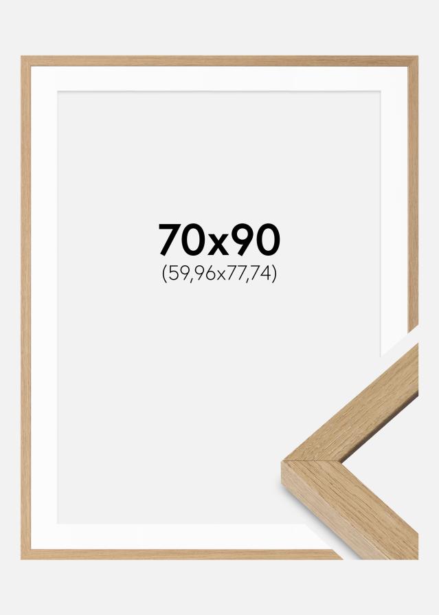 Rāmis Hermes dabīgais ozols 70x90 cm - Paspartu balts 24x31 Inches