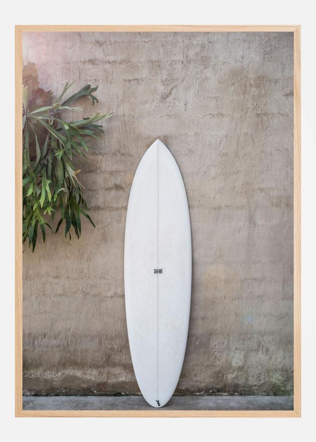 White Surfboard Plakāts