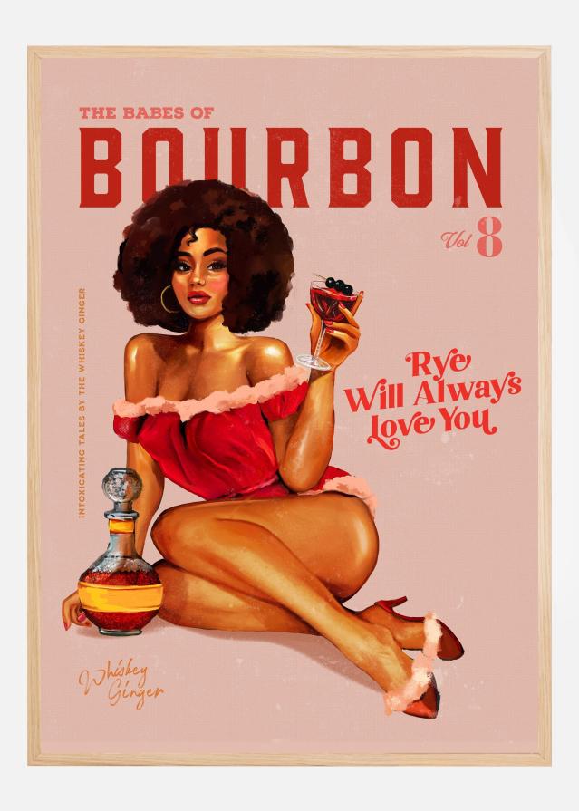 Babes of Bourbon Vol 8 Vintage Pinup Girl With Afro Plakāts