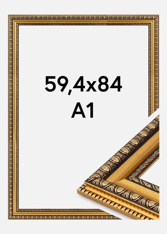 Rāmis Ornato Akrila stikls Zelts 59.4x84 cm (A1)