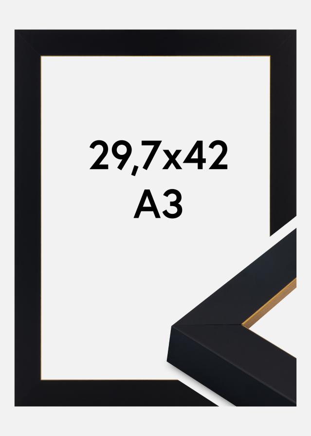 Rāmis Sussex Akrila stikls Melns/Zelts 29.7x42 cm (A3)