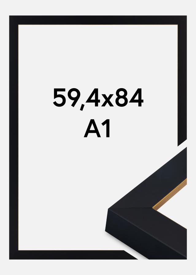 Rāmis Sussex Akrila stikls Melns/Zelts 59,4x84,1 cm (A1)
