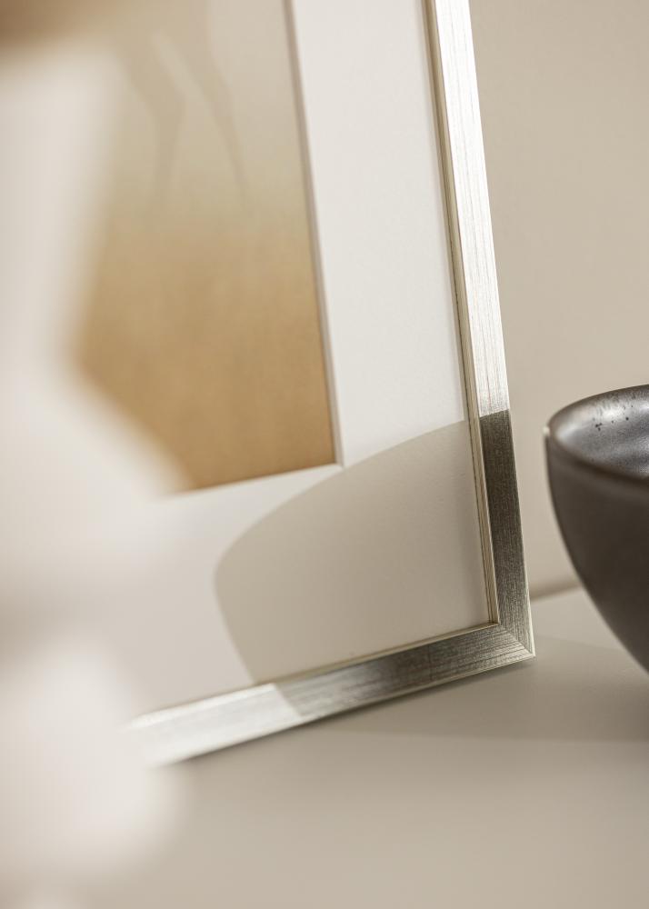 Rāmis Edsbyn Sudrabs 40x45 cm - Paspartu Balts 11x13 Inches