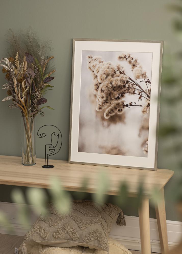 Rāmis Edsbyn Sudrabs 40x45 cm - Paspartu Balts 11x13 Inches