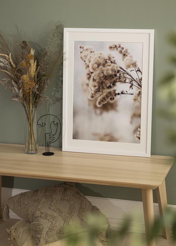 Rāmis Balts Koksne 65x90 cm - Paspartu Balts 55x80 cm