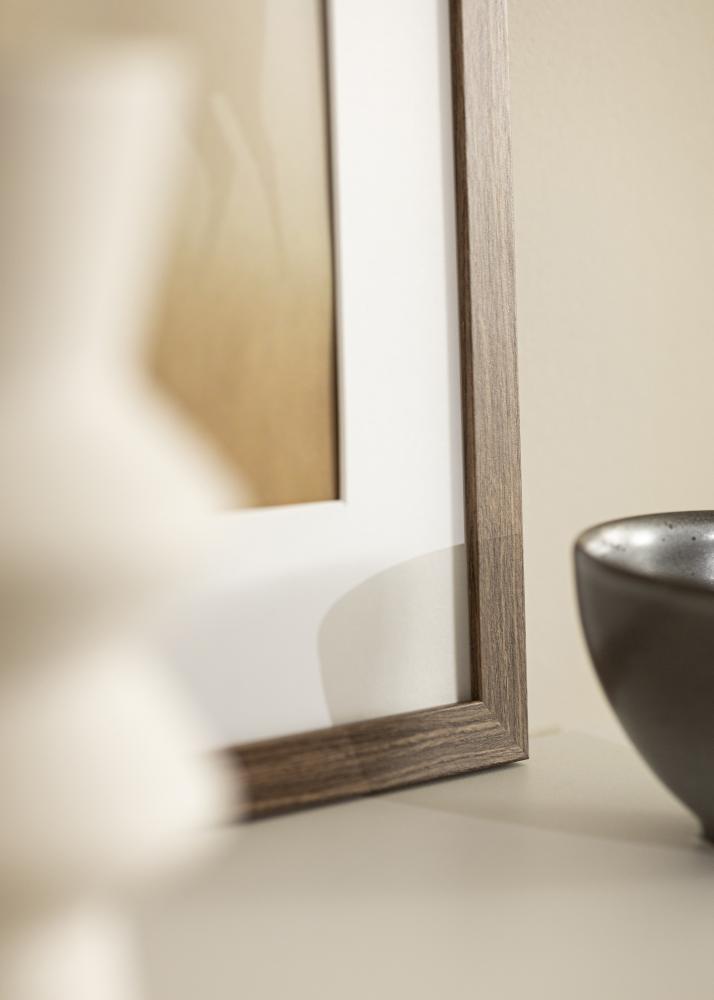 Rāmis Stilren auksti brūns 50x70 cm - Paspartu balts 16x23 Inches