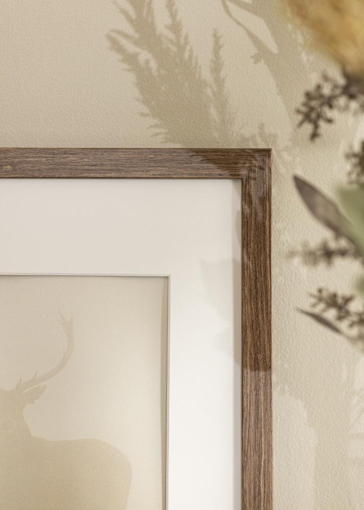Rāmis Stilren auksti brūns 50x70 cm - Paspartu balts 16x23 Inches
