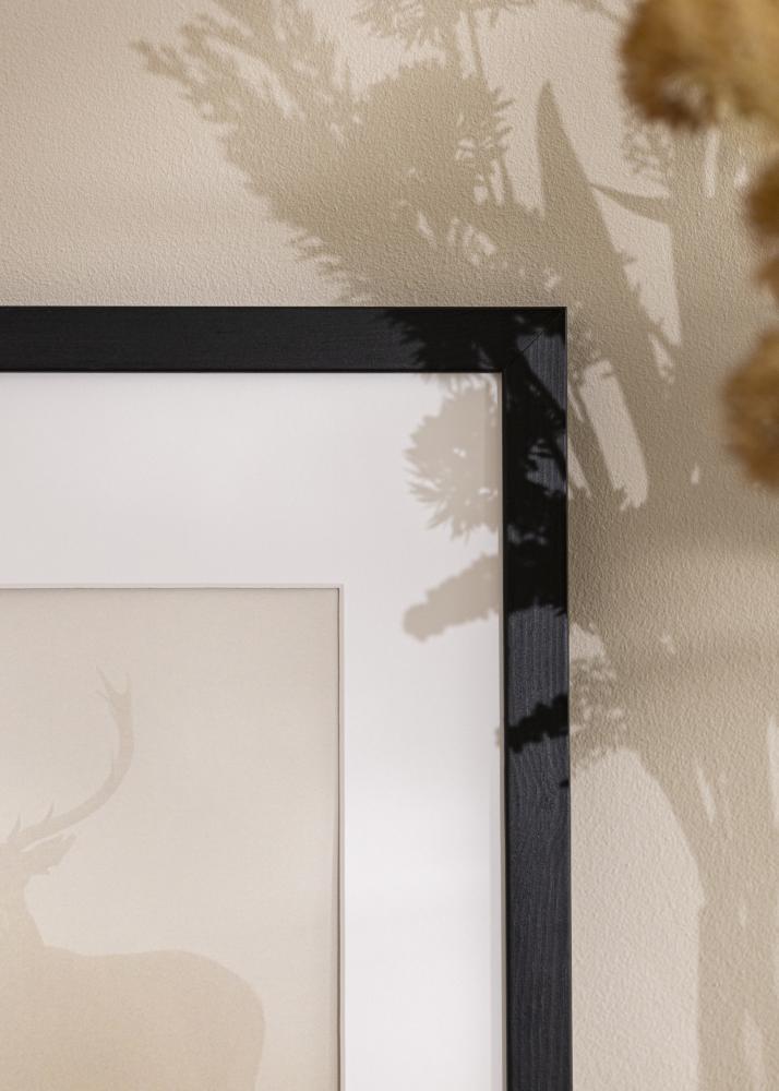 Rāmis Stilren Melns 65x65 cm - Paspartu Balts 22x22 Inches