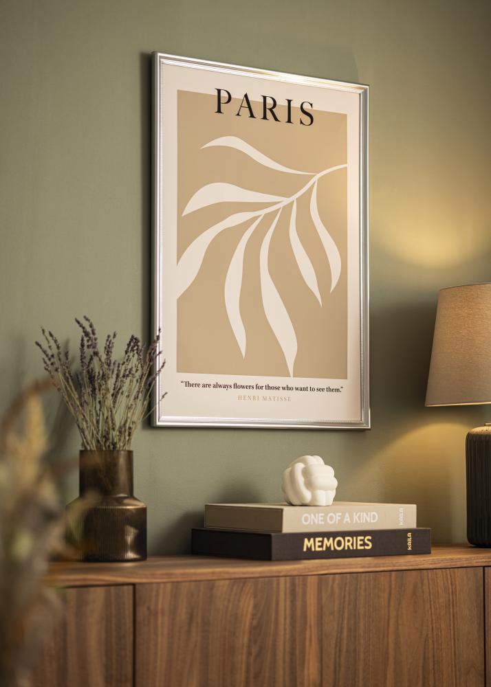 Rāmis Gala Sudrabs 50x70 cm - Paspartu Balts 39x60 cm