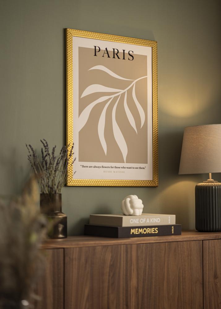 Rāmis Grace Zelts 50x70 cm - Paspartu Balts 40x61 cm