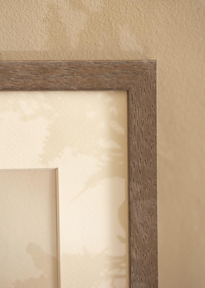 Rāmis Hermes pelēks 60x80 cm - Paspartu Balts 49,3x69,3 cm